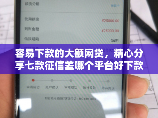 容易下款的大额网贷，精心分享七款征信差哪个平台好下款快