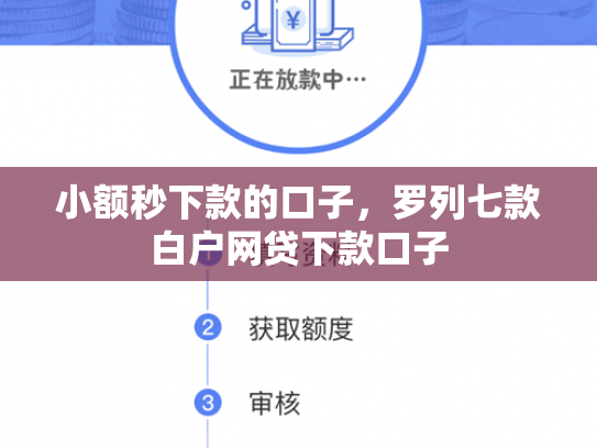 小额秒下款的口子，罗列七款白户网贷下款口子