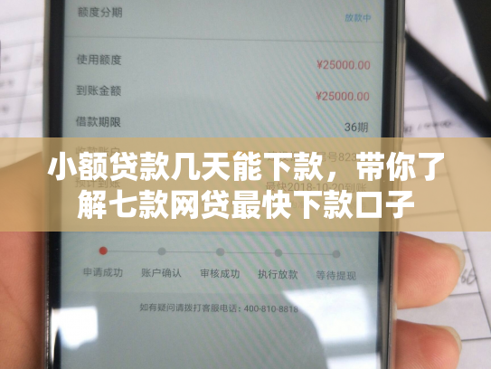 小额贷款几天能下款，带你了解七款网贷最快下款口子