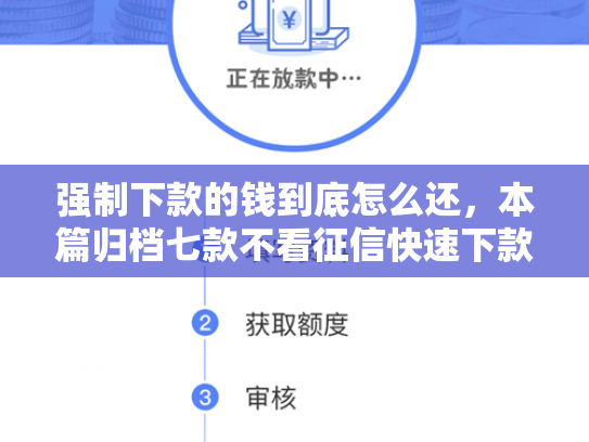 强制下款的钱到底怎么还，本篇归档七款不看征信快速下款的平台