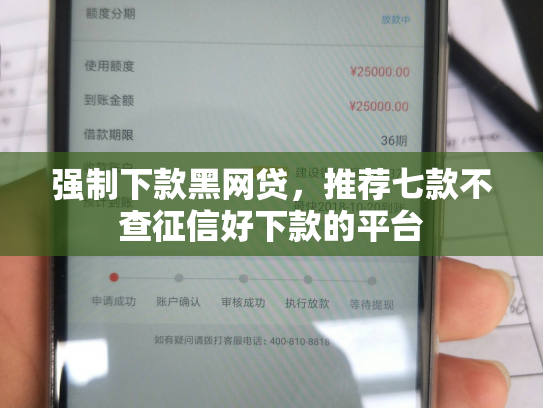 强制下款黑网贷，推荐七款不查征信好下款的平台