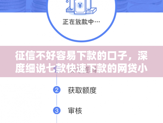 征信不好容易下款的口子，深度细说七款快速下款的网贷小口子