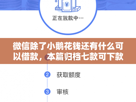 微信除了小鹅花钱还有什么可以借款，本篇归档七款可下款的网贷口子