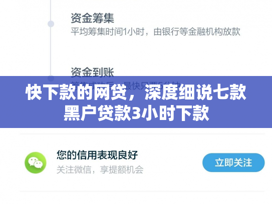 快下款的网贷，深度细说七款黑户贷款3小时下款