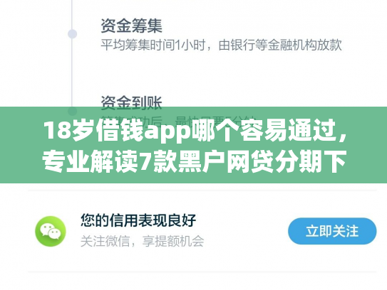 18岁借钱app哪个容易通过，专业解读7款黑户网贷分期下款口子