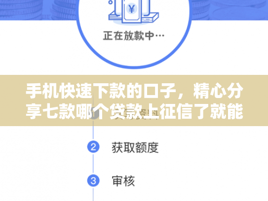 手机快速下款的口子，精心分享七款哪个贷款上征信了就能下款
