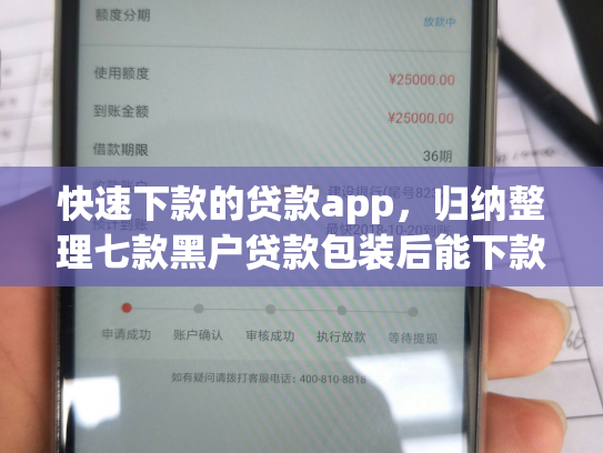 快速下款的贷款app，归纳整理七款黑户贷款包装后能下款吗
