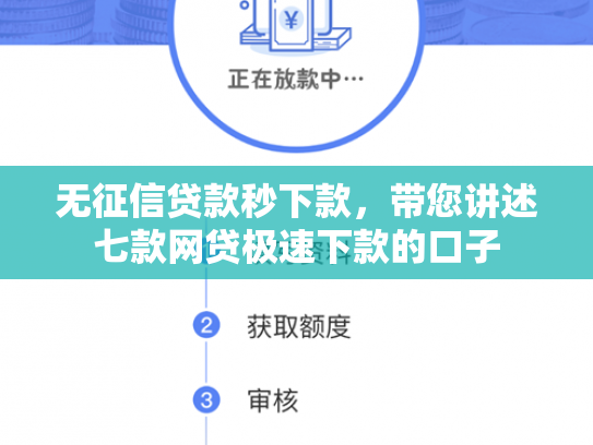 无征信贷款秒下款，带您讲述七款网贷极速下款的口子