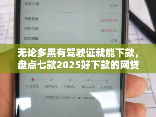 无论多黑有驾驶证就能下款，盘点七款2025好下款的网贷口子