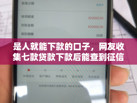 是人就能下款的口子，网友收集七款贷款下款后能查到征信吗