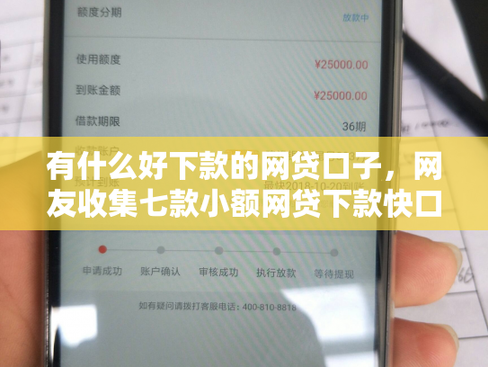 有什么好下款的网贷口子，网友收集七款小额网贷下款快口子