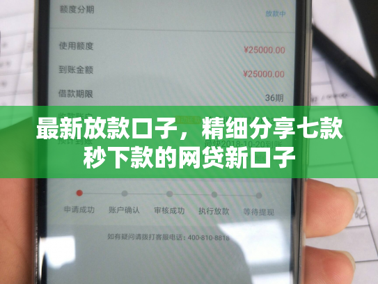 最新放款口子，精细分享七款秒下款的网贷新口子