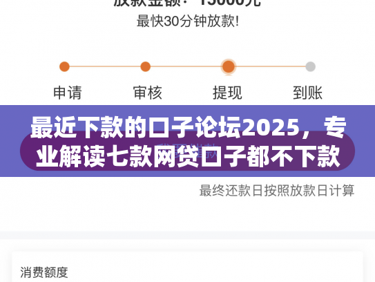 最近下款的口子论坛2025，专业解读七款网贷口子都不下款了