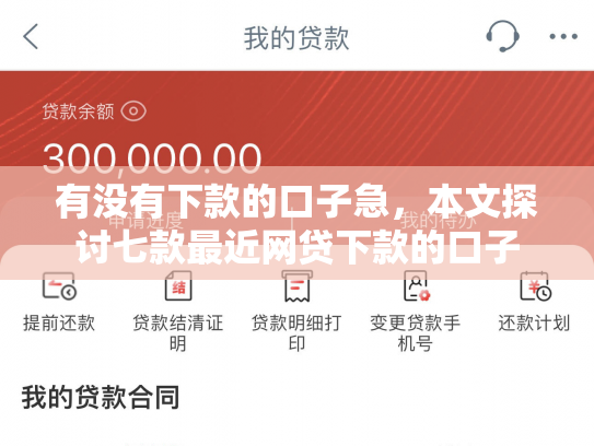 有没有下款的口子急，本文探讨七款最近网贷下款的口子