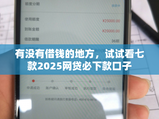 有没有借钱的地方，试试看七款2025网贷必下款口子