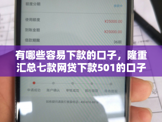 有哪些容易下款的口子，隆重汇总七款网贷下款501的口子