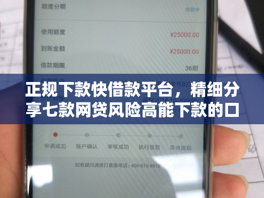 正规下款快借款平台，精细分享七款网贷风险高能下款的口子
