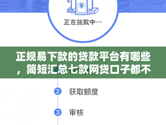 正规易下款的贷款平台有哪些，简短汇总七款网贷口子都不下款了吗