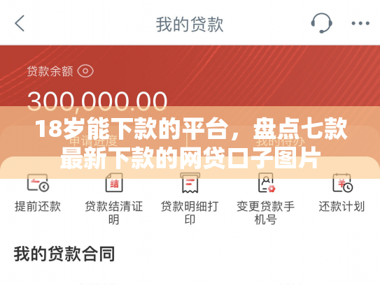 18岁能下款的平台，盘点七款最新下款的网贷口子图片
