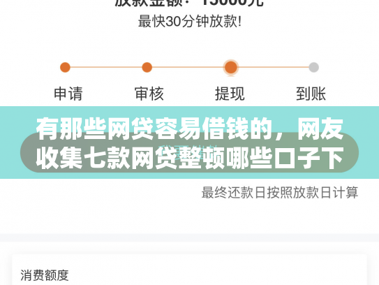 有那些网贷容易借钱的，网友收集七款网贷整顿哪些口子下款