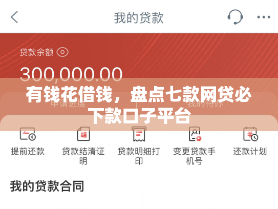 有钱花借钱，盘点七款网贷必下款口子平台