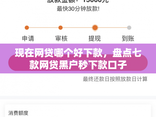 现在网贷哪个好下款，盘点七款网贷黑户秒下款口子