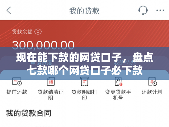 现在能下款的网贷口子，盘点七款哪个网贷口子必下款