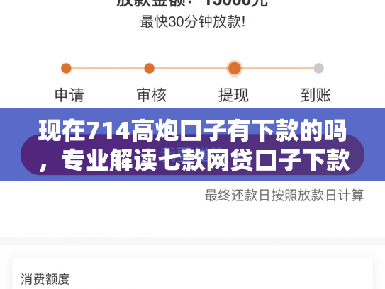 现在714高炮口子有下款的吗，专业解读七款网贷口子下款图片
