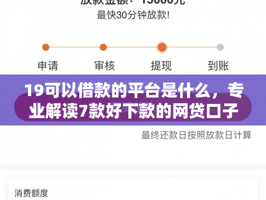 19可以借款的平台是什么，专业解读7款好下款的网贷口子5w