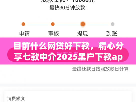 目前什么网贷好下款，精心分享七款中介2025黑户下款app