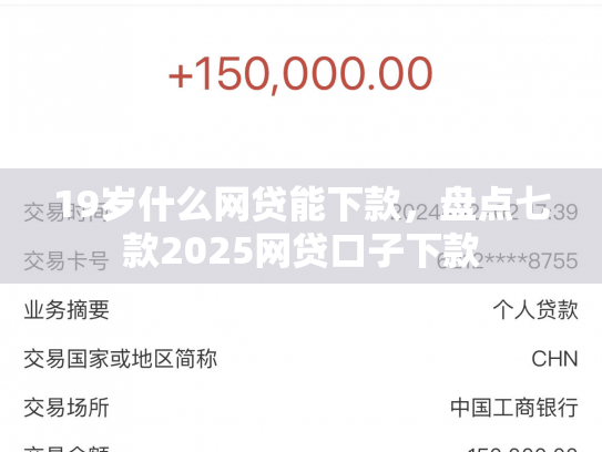 19岁什么网贷能下款，盘点七款2025网贷口子下款