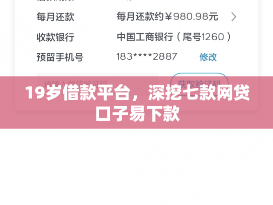 19岁借款平台，深挖七款网贷口子易下款