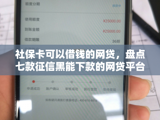 社保卡可以借钱的网贷，盘点七款征信黑能下款的网贷平台