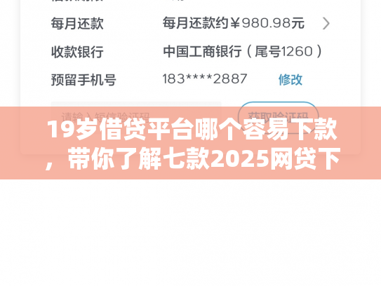 19岁借贷平台哪个容易下款，带你了解七款2025网贷下款口子