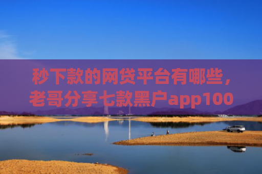 秒下款的网贷平台有哪些，老哥分享七款黑户app100%下款口子