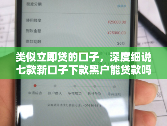 类似立即贷的口子，深度细说七款新口子下款黑户能贷款吗