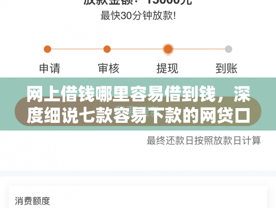 网上借钱哪里容易借到钱，深度细说七款容易下款的网贷口子