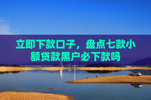 立即下款口子，盘点七款小额贷款黑户必下款吗