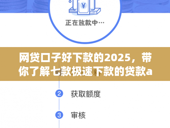 网贷口子好下款的2025，带你了解七款极速下款的贷款app不查征信