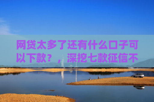 网贷太多了还有什么口子可以下款？，深挖七款征信不好也能大额下款的app