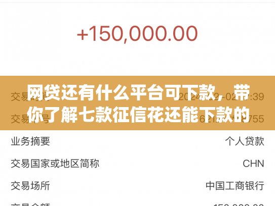 网贷还有什么平台可下款，带你了解七款征信花还能下款的app