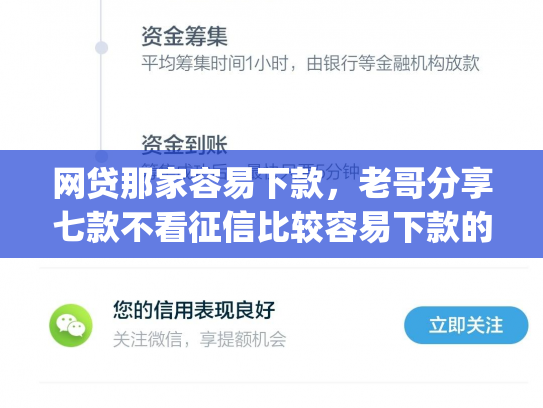 网贷那家容易下款，老哥分享七款不看征信比较容易下款的app