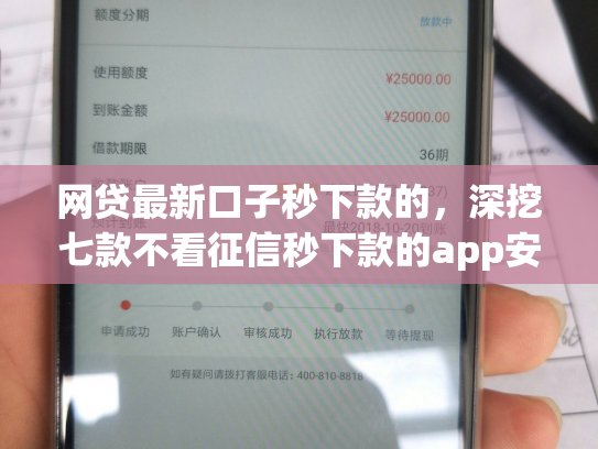 网贷最新口子秒下款的，深挖七款不看征信秒下款的app安逸花