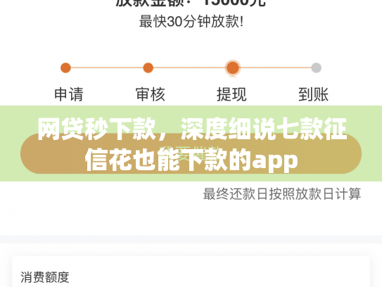 网贷秒下款，深度细说七款征信花也能下款的app