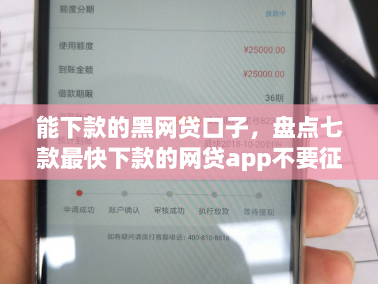 能下款的黑网贷口子，盘点七款最快下款的网贷app不要征信