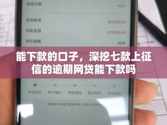 能下款的口子，深挖七款上征信的逾期网贷能下款吗