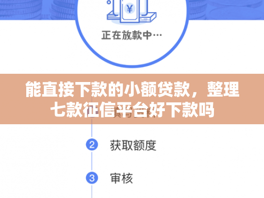 能直接下款的小额贷款，整理七款征信平台好下款吗