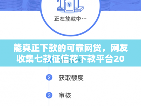 能真正下款的可靠网贷，网友收集七款征信花下款平台2025