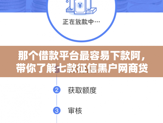 那个借款平台最容易下款阿，带你了解七款征信黑户网商贷下款了