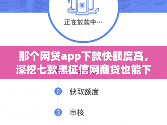 那个网贷app下款快额度高，深挖七款黑征信网商贷也能下款